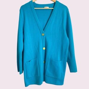 Rodier vintage turquoise cardigan